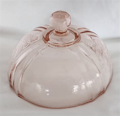 Vintage Indiana Glass Pink Depression Glass Butter Dish Recollection