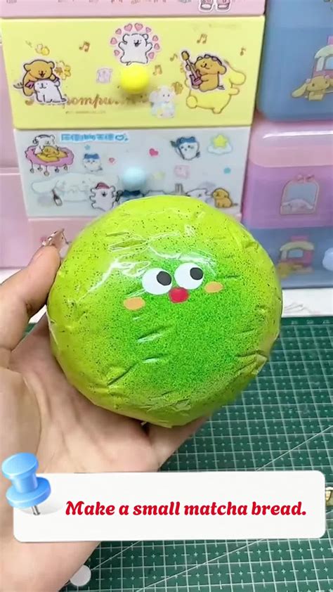 cach tu lam banh mi squishy matcha tiktok