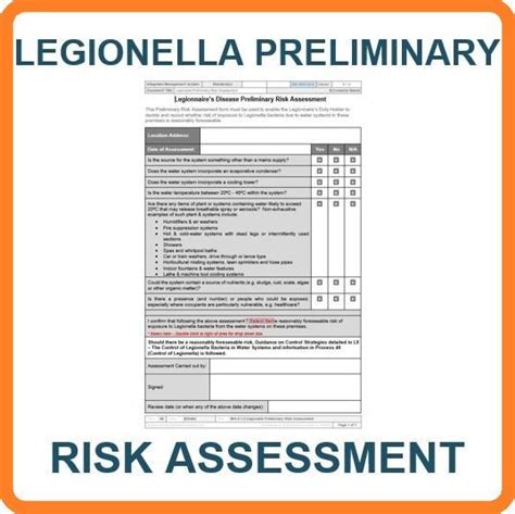 Legionella Preliminary Risk Assessment Brew Safety