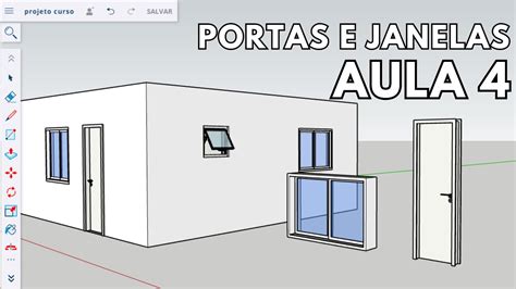 Curso Sketchup Free Online Adicionando Portas E Janelas A Uma Planta