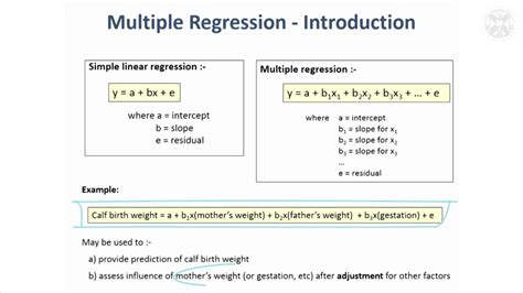 22 Introduction To Multiple Regression And Logistic Regression Youtube