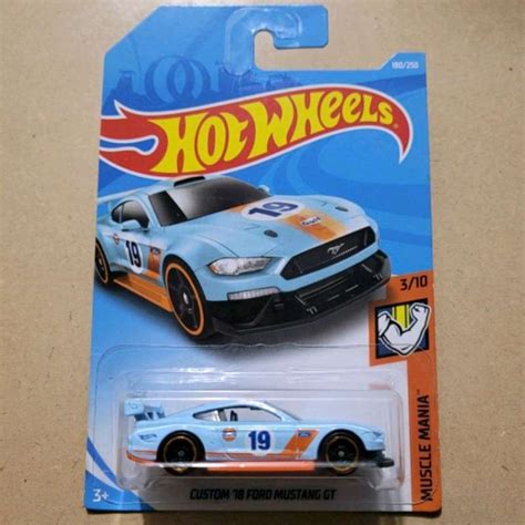 Jual Hot Wheels Custom Ford Mustang Gt Muscle Mania Gulf Di