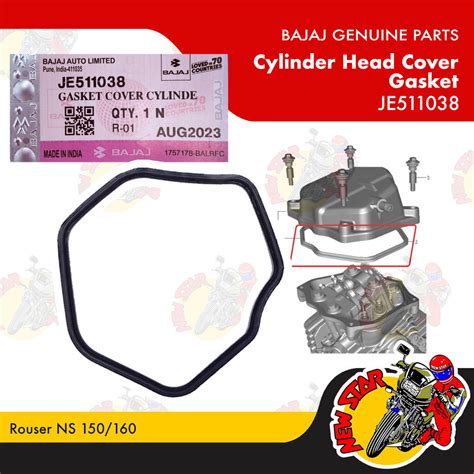 JE511038 Cylinder Head Cover Gasket Genuine Bajaj Parts Rouser NS