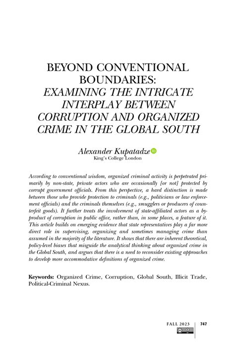 (PDF) BEYOND CONVENTIONAL BOUNDARIES