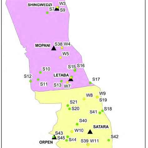 4: Sites overlaid on the vegetation map of the Kruger | Download Scientific Diagram