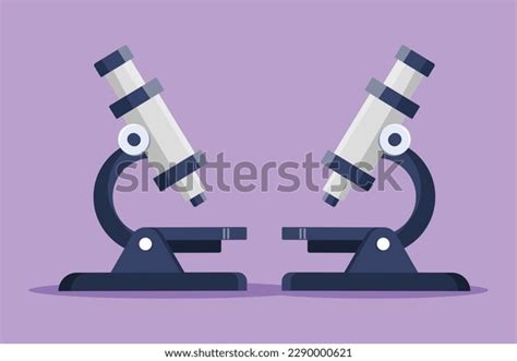 Cartoon Flat Style Drawing Microscope On Stock Vector (Royalty Free ...