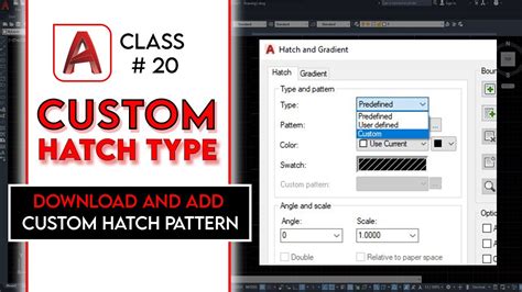 AutoCAD How To Add Hatch Patterns Custom Hatch Type Class 20