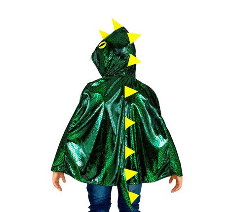 Kostüm oder Poncho von Bright Green Dragon mit Kapuze für Kinder