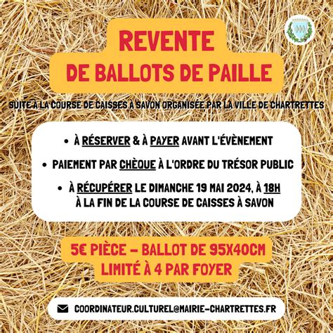 Revente Ballots De Paille Ville De Chartrettes