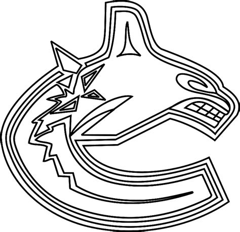 Vancouver Canucks Logo Coloring Page Free Printable Coloring Pages