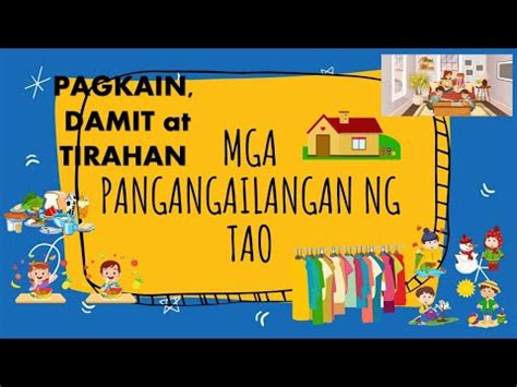 Mga Pangunahing Pangangailangan Ng Tao YouTube