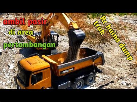 Rc Huina Dump Truk Muat Pasir Diarea Pertambangan Rc Excavator Huina