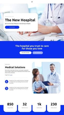 The New Hospital Website Template