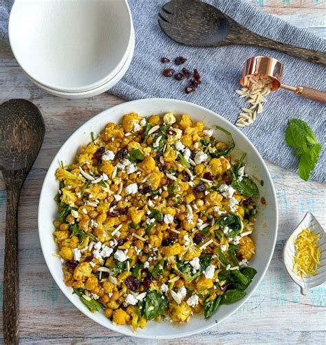 Roasted Cauliflower Chickpea Salad Just A Mum S Kitchen