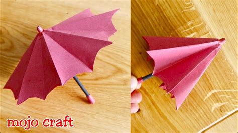 How To Make A Umbrella Easy Using Paper Mojo Craft Youtube