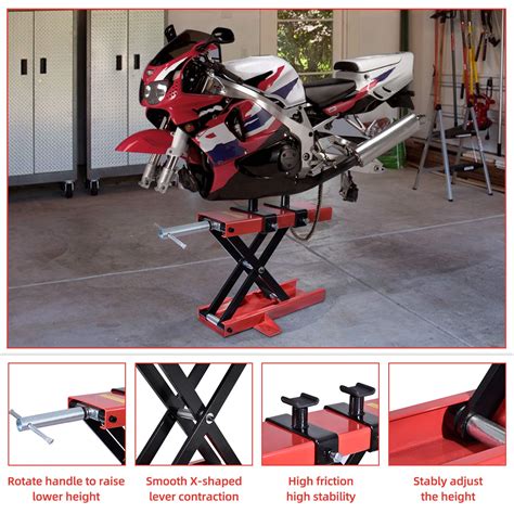 Hondony 1100LBS Motorcycle Scissor Lift Jack Adjustable Heavy Duty