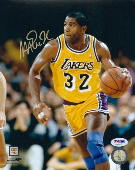 Magic Johnson Signed Lakers X Photo Psa Coa Pristine Auction