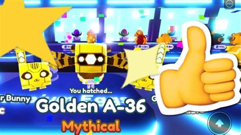 RARE 81 Million A 36 Golden Mythical In Pet Simulator X Roblox YouTube