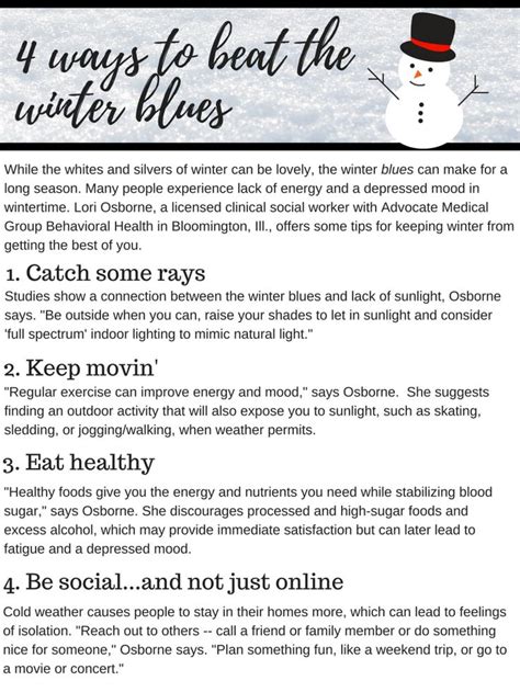 Ways To Beat The Winter Blues Health Enews Winter Blues Winter