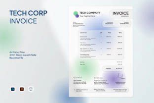 Tech Corp Invoice Graphic By Fannanstudio Creative Fabrica