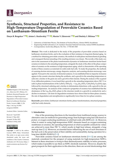 PDF Synthesis Structural Properties And Resistance To High