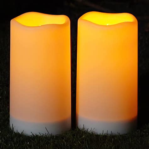 Homemory Solar Candles Outdoor Waterproof Rechargeable Candles Solar