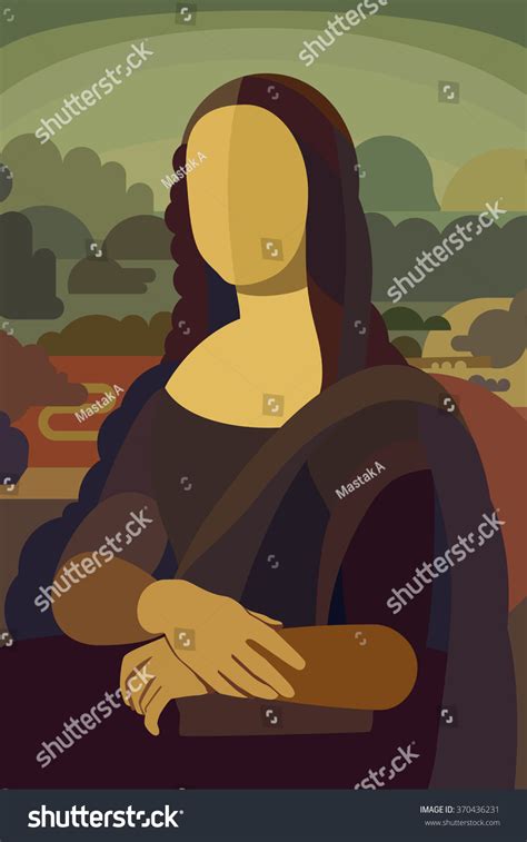 Stylized Painting Mona Lisa Simple Flat Stock Vector (Royalty Free) 370436231 | Shutterstock