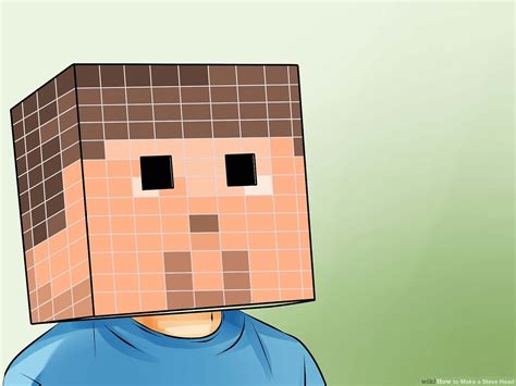 Minecraft Papercraft Steve Head Costume