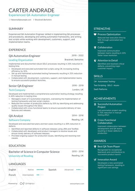 5 Qa Automation Resume Examples And Guide For 2023