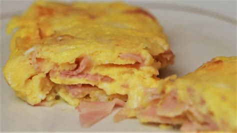 Tortilla Francesa De Jamón Cocido Y Queso Recetas Fáciles De Huevo Youtube