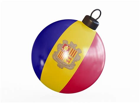 Premium Photo Andorra Flag On The Christmas Ball