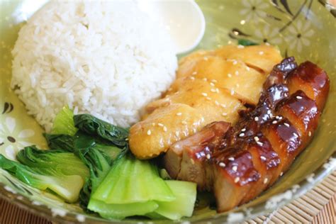 烧味双拼饭烤鸭叉烧中国菜系食品餐饮摄影素材汇图网