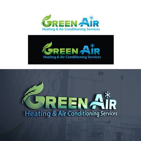 Bold Serious Hvac Logo Design For Green Air Heating And Air