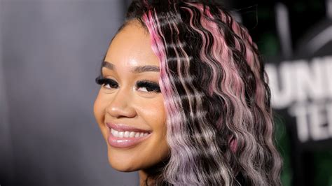 Saweetie Wore Painstakingly Hand Painted Rainbow Hair To Coachella