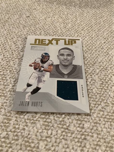 2020 Panini Playbook Jalen Hurts Rookie Patch Next Up Eagles EBay