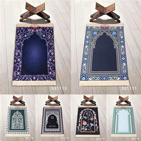 New Design Sejadah Soft Velvet Murah Plain Prayer Mat Sajadah Lembut