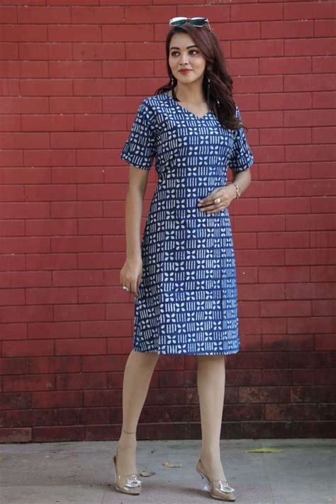 BAGRU HAND PRINTED LONG ONE PIECE ALINE KURTI