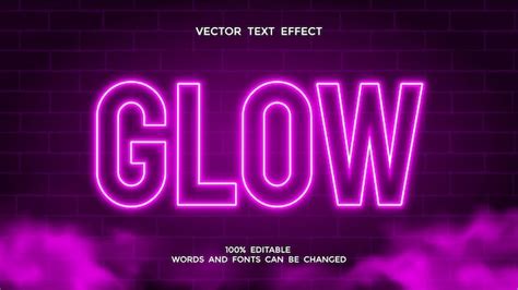 Premium Vector Purple Neon Glow Editable Text Effect