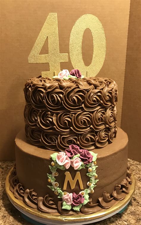 40th Birthday Cake Tiered Cakes Birthday Birthday Cake Chocolate