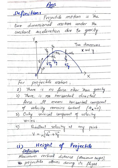 Solution Projectile Motion Studypool