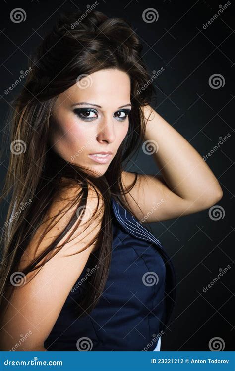 Cute Brunette Girl Stock Photo Image Of Dark Lady Skin 23221212