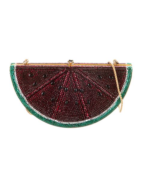 Judith Leiber Crystal Embellished Watermelon Evening Bag Evening Bags