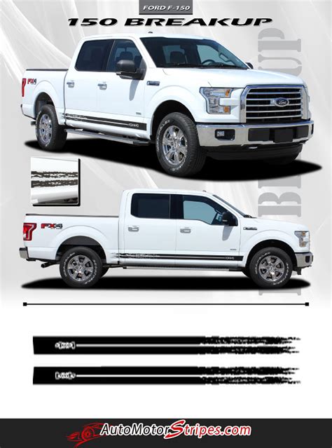 2015 2020 Ford F 150 Rocker Stripes Breakup Decals Vinyl Graphics 3m