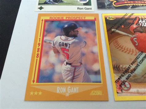 LOT 6 RON GANT Atlanta Braves 1996 Finest Gold TSC Bronze