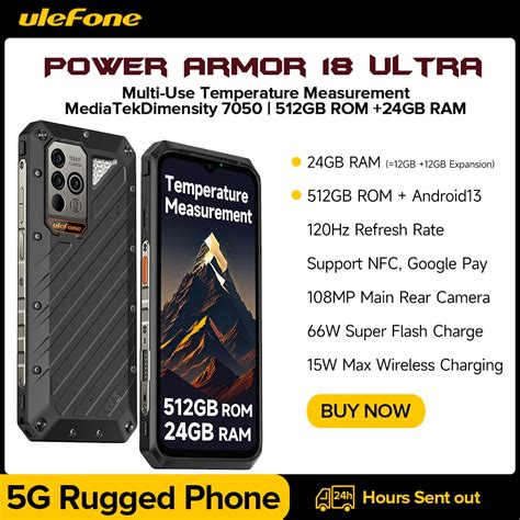 Ulefone Power Armor 18 Ultra 5G Smartphone 512GB ROM 24GB RAM Android