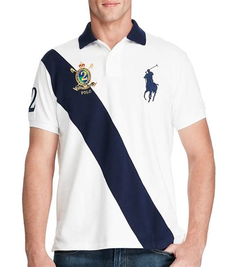 Polo Ralph Lauren Classic Fit Big Pony Banner Stripe Short Sleeve Polo