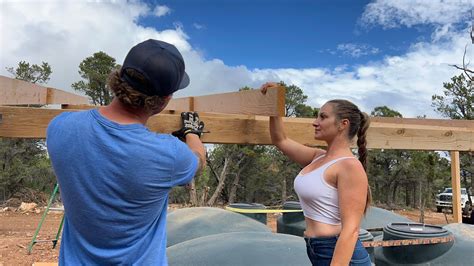 ROOF JOISTS ON OUR DIY ROOF I OFF GRID HOMESTEAD YouTube