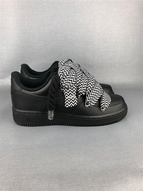 Af1 Black Lanvin Black And White Rope Forces Ropez4u