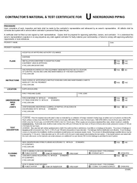 How To Fill Up Contractor S Material And Test Certificate For