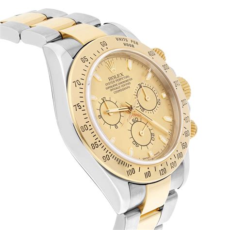 Rolex Daytona Stainless Steel And Yellow Gold Champagne Dial Mens Watch